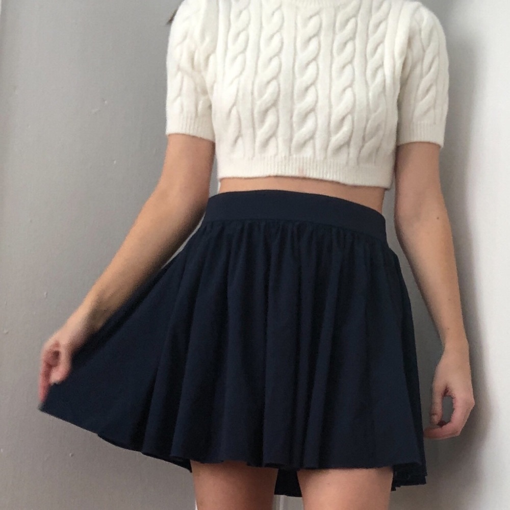 Navy blue tennis full skort